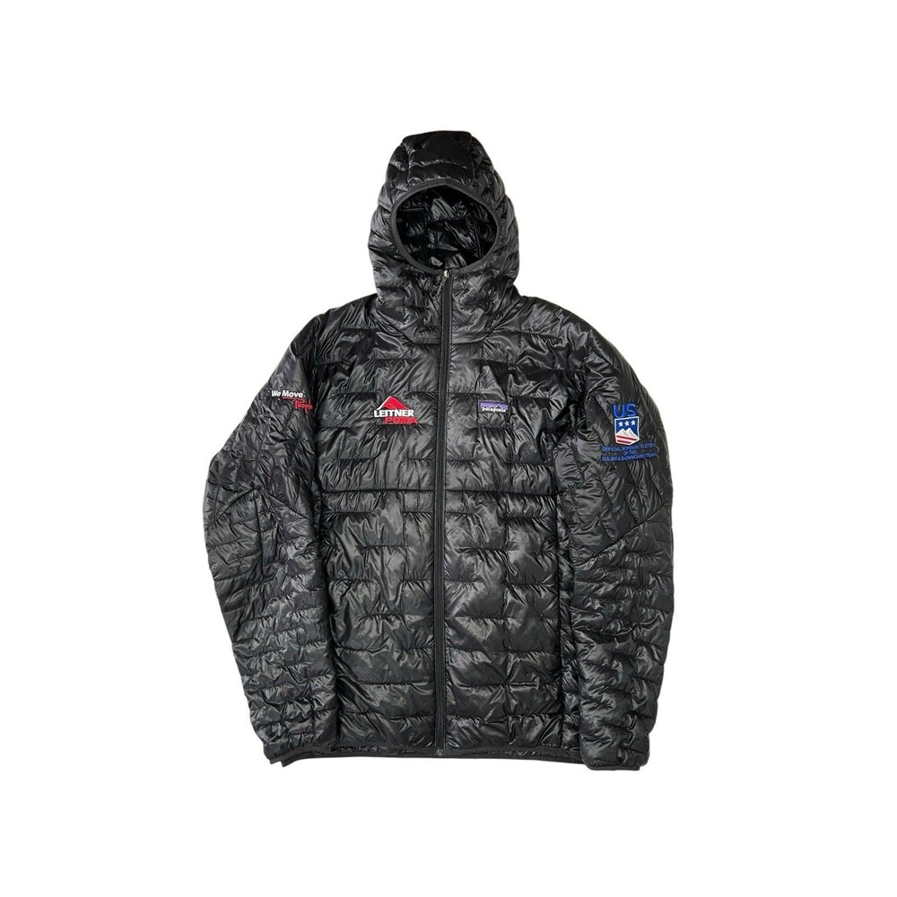 Patagonia Micro Puff Hoody Jacket Black US Ski Team Men’s Large Lightweight